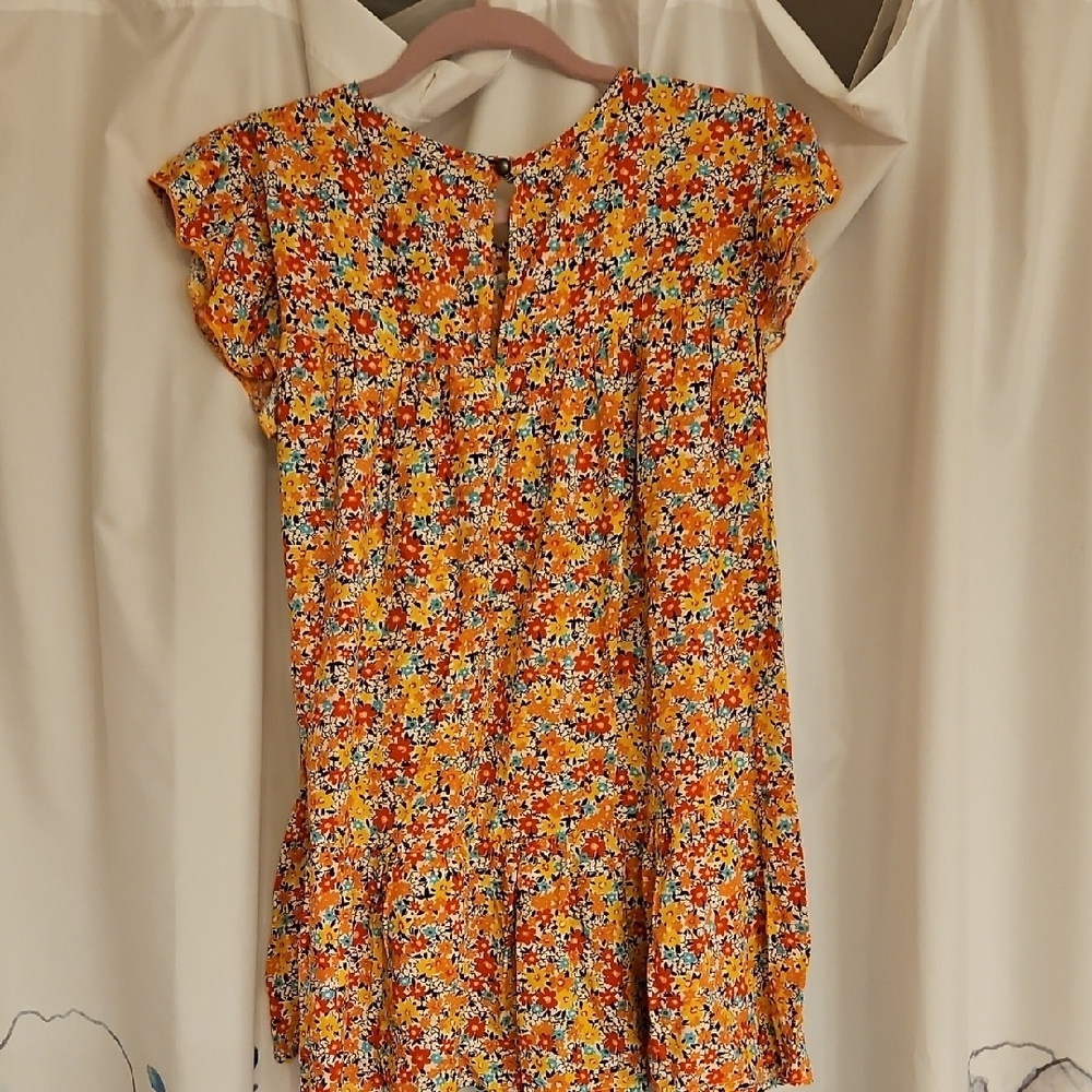 Colorful Floral Women's Blouse L/xl - Picture 4 of 4